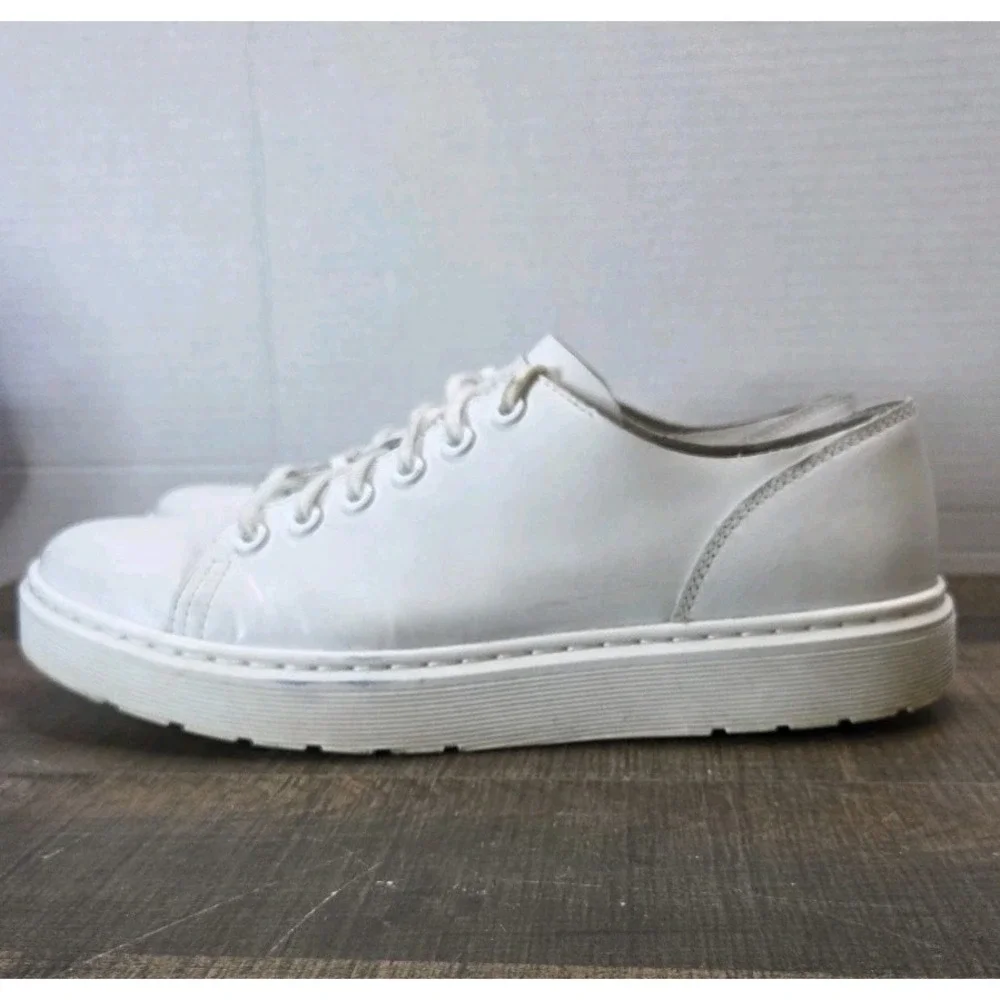 Dr Martens Dante Shoes M10/W11 White Leather Comfort Derby Low Chunky Sneaker